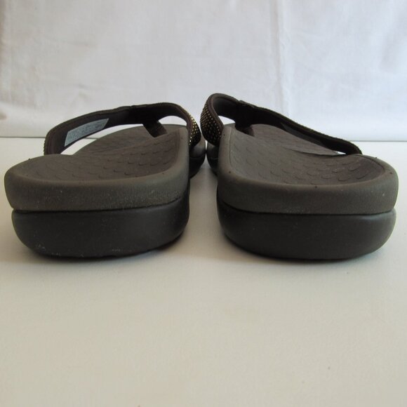 Vionic Flip Flop Thong Sandals Brown Tide Rhinestone Size 7 - Picture 3 of 7